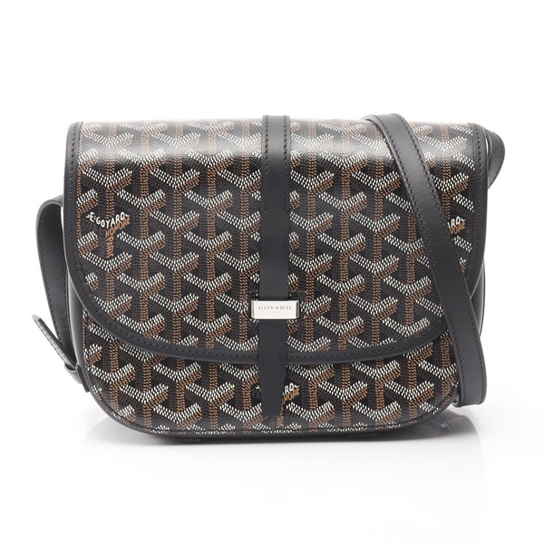 GOYARD Belvedere PM Shoulder Bag canvas leather Black Multicolor Used Women