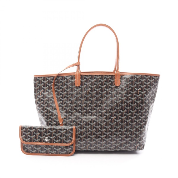 GOYARD Saint Louis PM Tote Handbag PVC coated canvas leather Black Brown Women