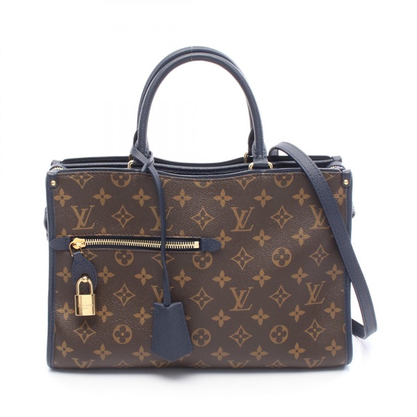 LOUIS VUITTON Popincourt PM Shoulder Handbag M43434 Monogram canvas Navy Used