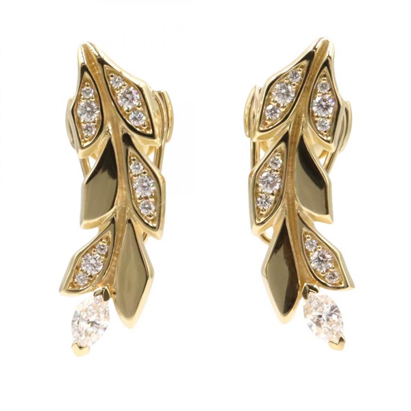 TIFFANY＆CO Van Climber Pierced earrings Diamond 18KYG Yellow Gold Used Women