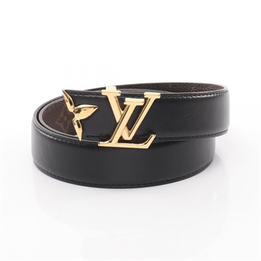 LOUIS VUITTON Pretty LV 30mm Reversible Belt M0699 leather Monogram canvas Used