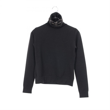 CHANEL Knitwear sweater turtleneck P24286V01674 cashmere Black Used Women #38 CC
