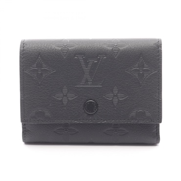 LOUIS VUITTON Victor Wallet Tri-fold purse M12635 Monogram Shadow Noir used LV