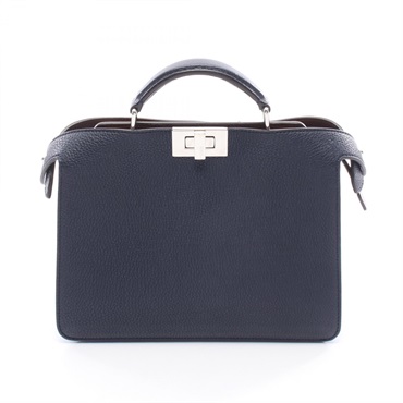 FENDI Peek-A-Boo Icy You Small Handbag 7VA530AFC3FITQY leather Navy Used Women