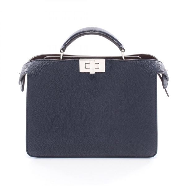 FENDI Peek-A-Boo Icy You Small Handbag 7VA530AFC3FITQY leather Navy Used Women