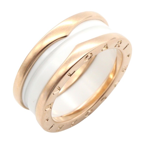BVLGARI B-zero1 ceramic Ring 18KPG Pink Rose Gold Used unisex US size 6.25 54