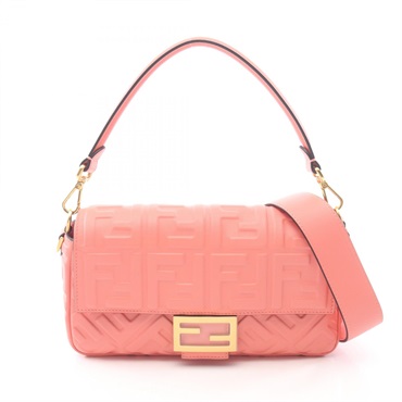 FENDI Mamma Baguette Zucca Shoulder Handbag 8BR600-A72V-248-4091 leather Used