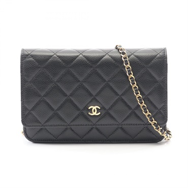 CHANEL Matelasse Crossbody Chain Shoulder Bag AP4241 Calfskin Black GHW Used CC