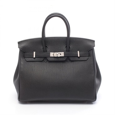 HERMES Birkin 25 Handbag X Togo leather Black SHW Used Women
