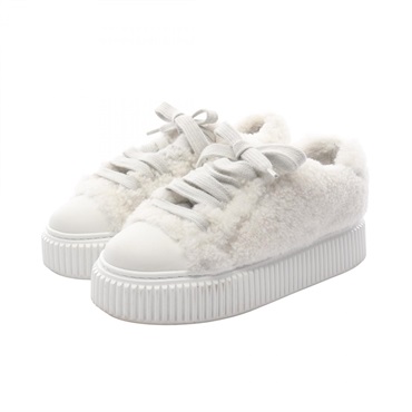 Miu Miu sneakers leather Bore White #34.5 Used Women