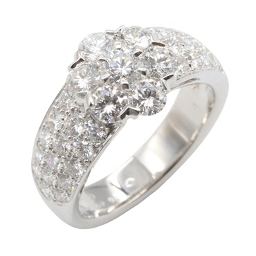 Van Cleef & Arpels Fleurette Diamond Ring 18KWG Gold Used Women US size#5.75 #52