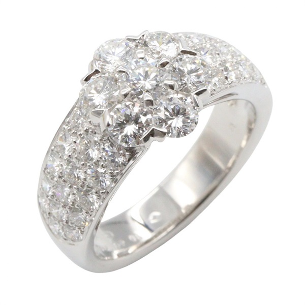 Van Cleef & Arpels Fleurette Diamond Ring 18KWG Gold Used Women US size#5.75 #52