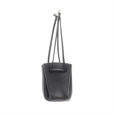 HERMES Vespa Drawstring Pouch Mini Bag Togo leather leather Black SHW Used E
