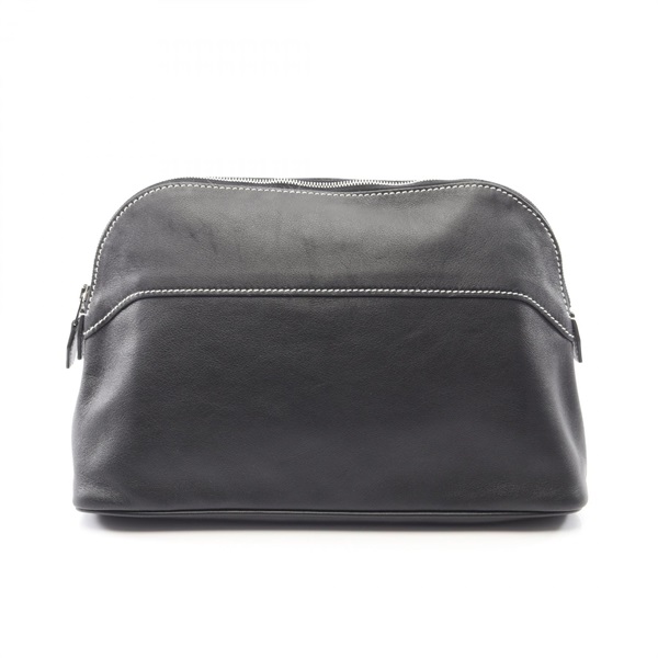 HERMES Bolide pouch MM purse O Swift leather Black Used Women SHW