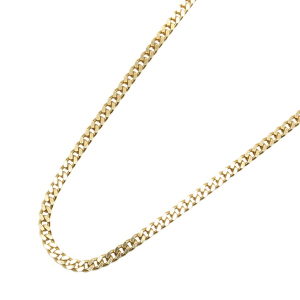JEWELRY Single 2 side Flat link Chain Necklace 60cm 18KYG Yellow Gold Used Women