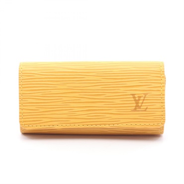 LOUIS VUITTON Multicles 4 Key Holder Case M63829 Epi leather Tassil Yellow Used