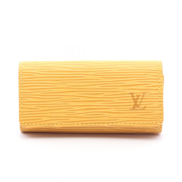 LOUIS VUITTON Multicles 4 Key Holder Case M63829 Epi leather Tassil Yellow Used