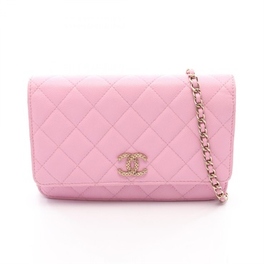 CHANEL Matelasse chain shoulder crossbody Bag AP0250 Calfskin leather Pink GHW