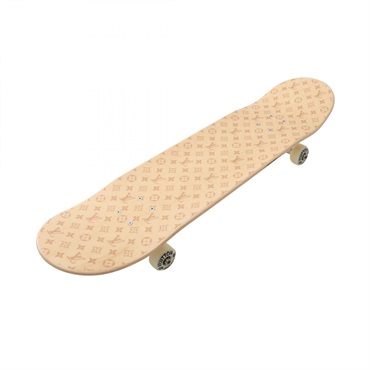 LOUIS VUITTON Monogram Skateboard GI0637 Wood Beige unisex LV