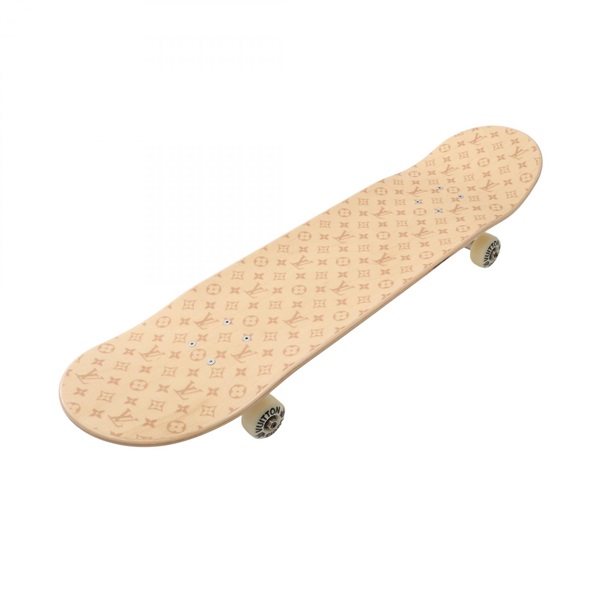LOUIS VUITTON Monogram Skateboard GI0637 Wood Beige unisex LV