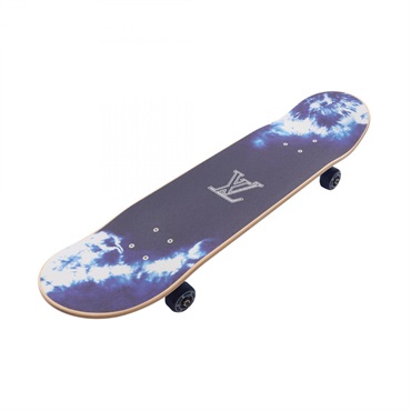 LOUIS VUITTON skateboard GI0765 Monogram Bandana Wood Navy Blue White Used mens