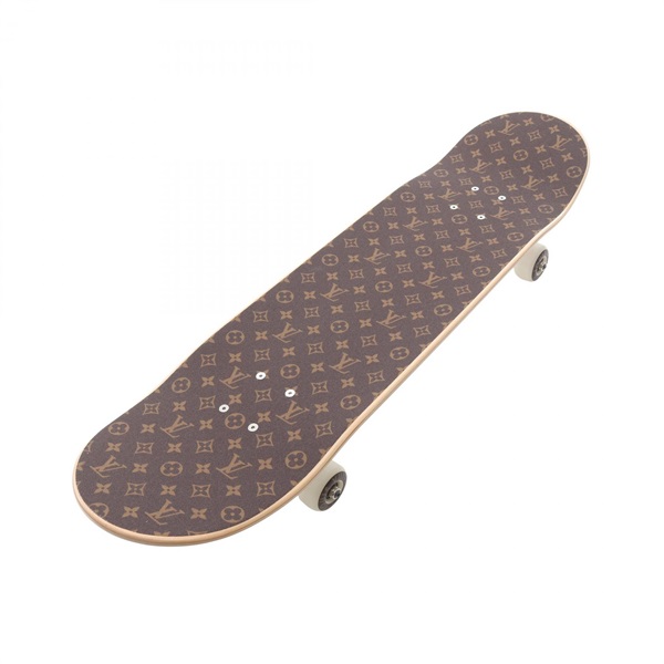 LOUIS VUITTON Monogram Skateboard GI0864 Wood Brown Used unisex LV