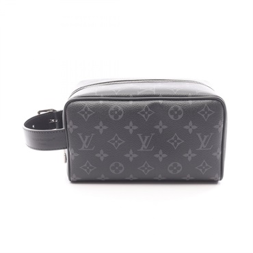 LOUIS VUITTON Locker Dopp Kit business clutch second bag M83113 Monogram Eclipse