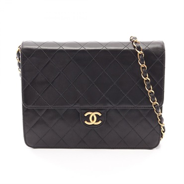 CHANEL Matelasse Single Flap Push Lock Chain Shoulder Handbag A03569 leather GHW