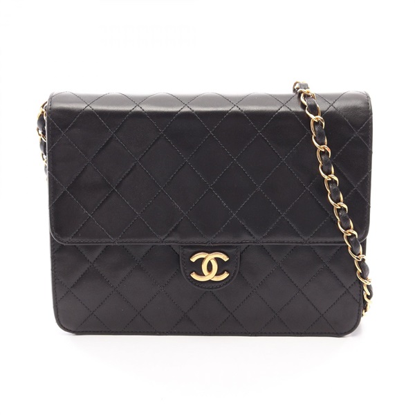 CHANEL Matelasse Single Flap Push Lock Chain Shoulder Handbag A03569 leather GHW