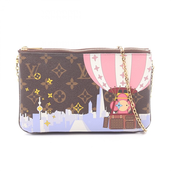 LOUIS VUITTON Pochette double zip chain Shoulder Bag M68486 Monogram Vivienne