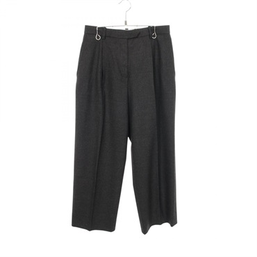 HERMES Pants pantalon #38 pt001 wool Black Used Women