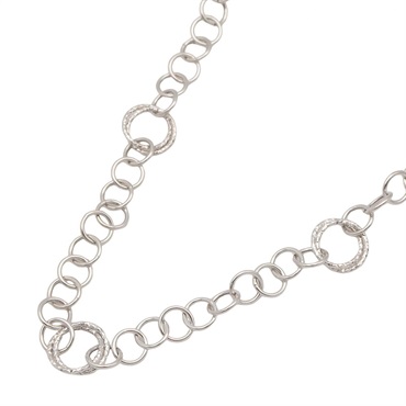 JEWELRY 750WG Long chain Necklace 79.5cm 18KWG White Gold Used