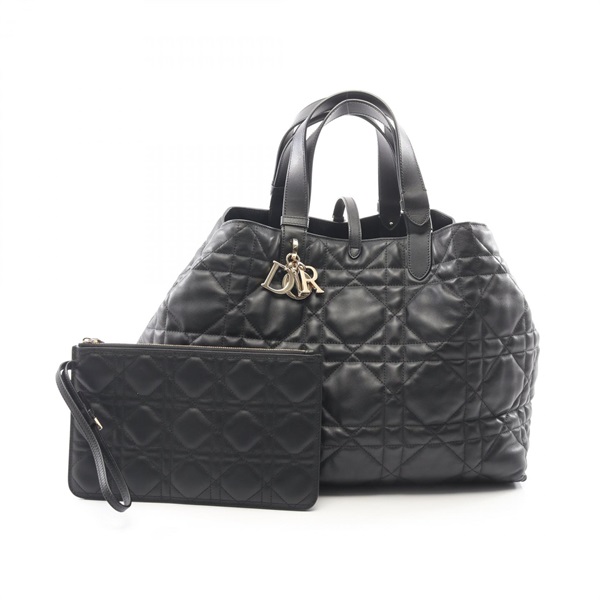 Dior Toujours Large Microcannage Tote Bag M2820OSHJ_M900 leather Black Used