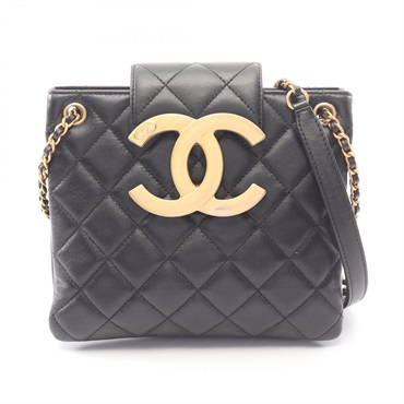 CHANEL Matelasse Chain Shoulder Handbag AS4596 Lamb leather Black GHW Used CC