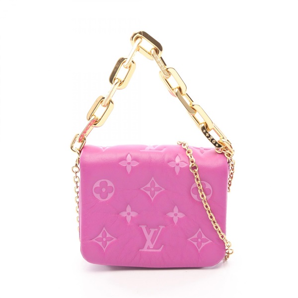 LOUIS VUITTON Coussin Belt chain crossbody Handbag M81127 leather Orchidee LV