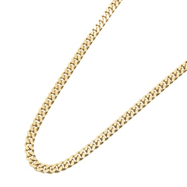 JEWELRY Single 6 Side Flat Link Chain Necklace 18KYG Yellow Gold Used 50㎝