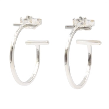TIFFANY＆CO T-wire hoop Pierced earrings Silver925 Used women