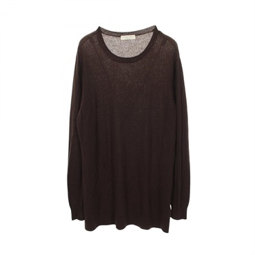 BOTTEGA VENETA Crew neck Sweater knit 568898 cashmere Brown Used Women size 46