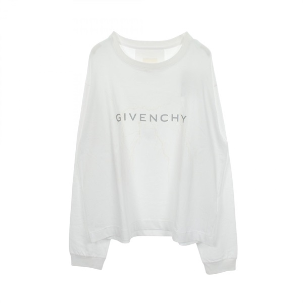 GIVENCHY Logo print Long-sleeved Shirt BM71KK3YJ9 cotton White Used mens #XL