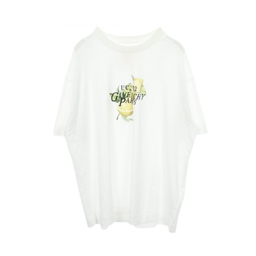GIVENCHY Lemon Short sleeve T-shirt Top #XXL BM71JA3YN6 cotton White Used mens