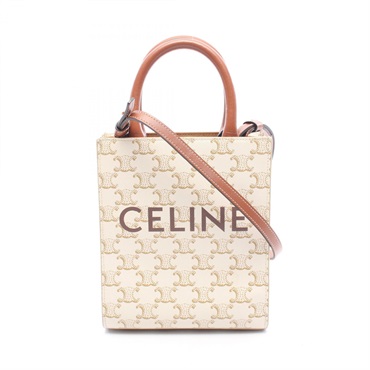CELINE Mini Vertical Cover Triomphe Shoulder Crossbody Handbag 194372BZK canvas