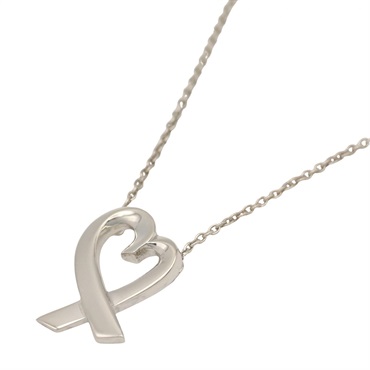 TIFFANY＆CO Loving Heart Necklace Pendant Silver 925 Used Women