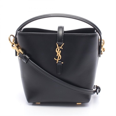 SAINT LAURENT PARIS Mini Bucket Shoulder Crossbody Handbag 7658702R20W1000 Used