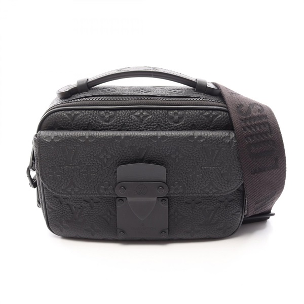 LOUIS VUITTON S-Lock Messenger Crossbody Handbag M58489 Monogram Taurillon Used