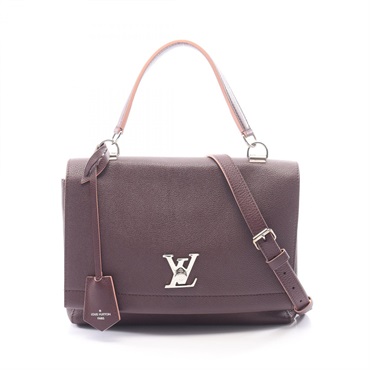 LOUIS VUITTON Lockme 2 Shoulder Crossbody Handbag leather Bordeaux Used Women LV