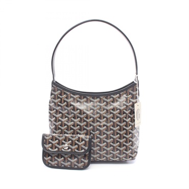 GOYARD Boheme Mini Hobo shoulder Handbag canvas leather Black White Brown Used