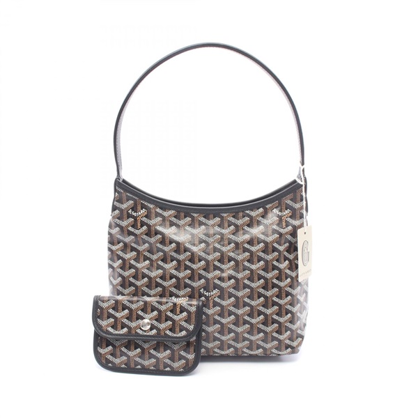 GOYARD Boheme Mini Hobo shoulder Handbag canvas leather Black White Brown Used
