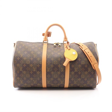 LOUIS VUITTON Keepall Bandouliere 50 Monogram Perforattion Travel Bag M29163 LV