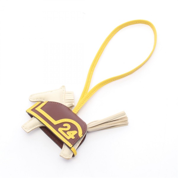 HERMES Rodeo PM Robeo Coeur charm G Agneau milo Swift leather craie Women
