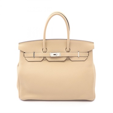 HERMES Birkin 35 Handbag Togo leather Beige Trench SHW Used Women X